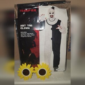 Art the Clown TERRIFIER Adult Halloween Costume W/Sunglasses Sz L/XL New